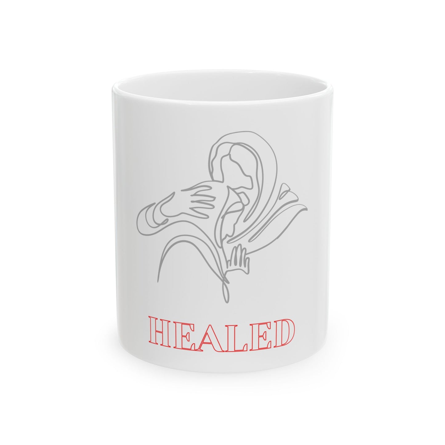 Healed Ceramic Mug - Perfect Gift for Faith-Based Declaration & Reminders.