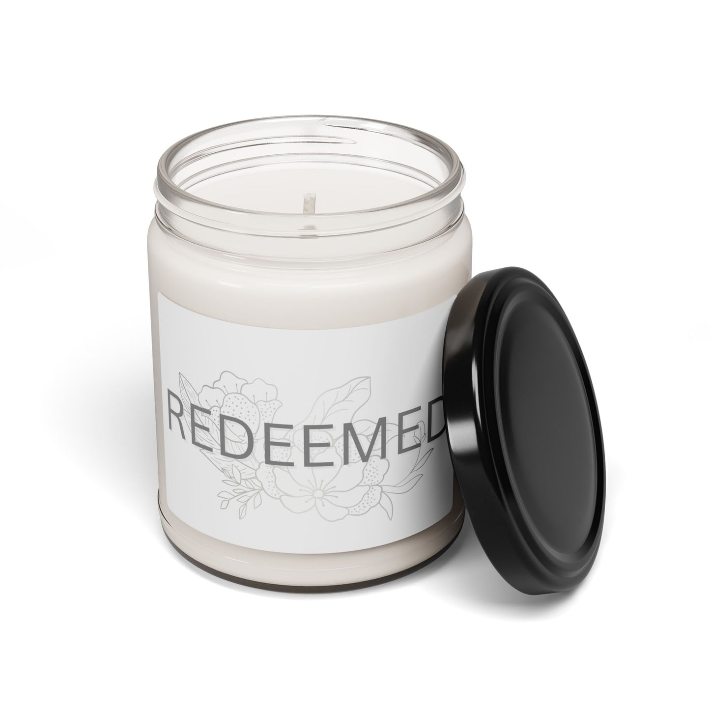 Scented Soy Candle - 'Redeemed' Floral Aromatherapy for Relaxation and Inspiration