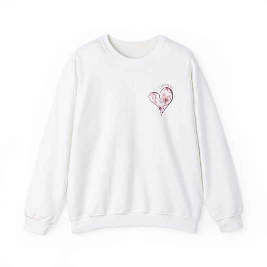 Floral Heart Unisex Crewneck Sweatshirt - Cozy Love Design