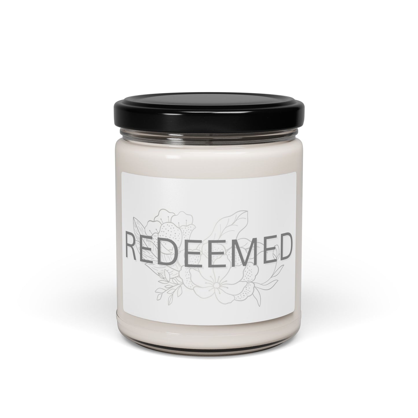 Scented Soy Candle - 'Redeemed' Floral Aromatherapy for Relaxation and Inspiration