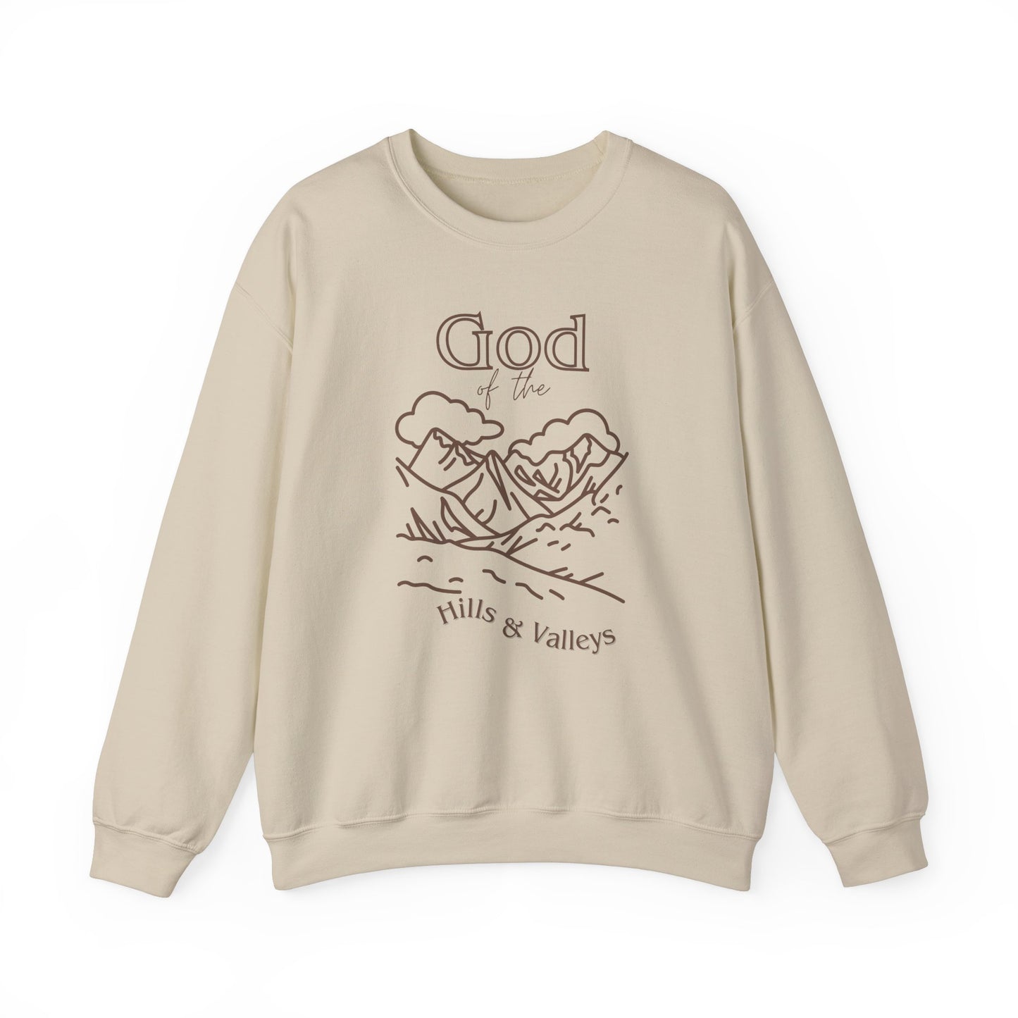 Sand - God of the Hills & Valleys Unisex Heavy Blend Crewneck Sweatshirt