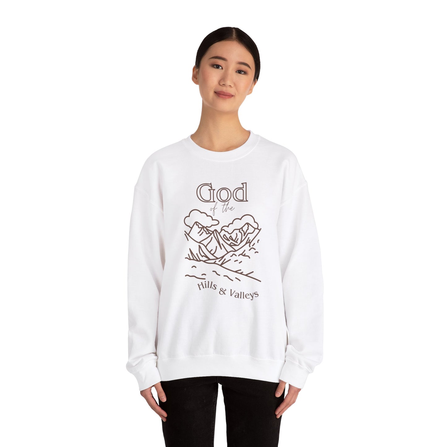 Sand - God of the Hills & Valleys Unisex Heavy Blend Crewneck Sweatshirt