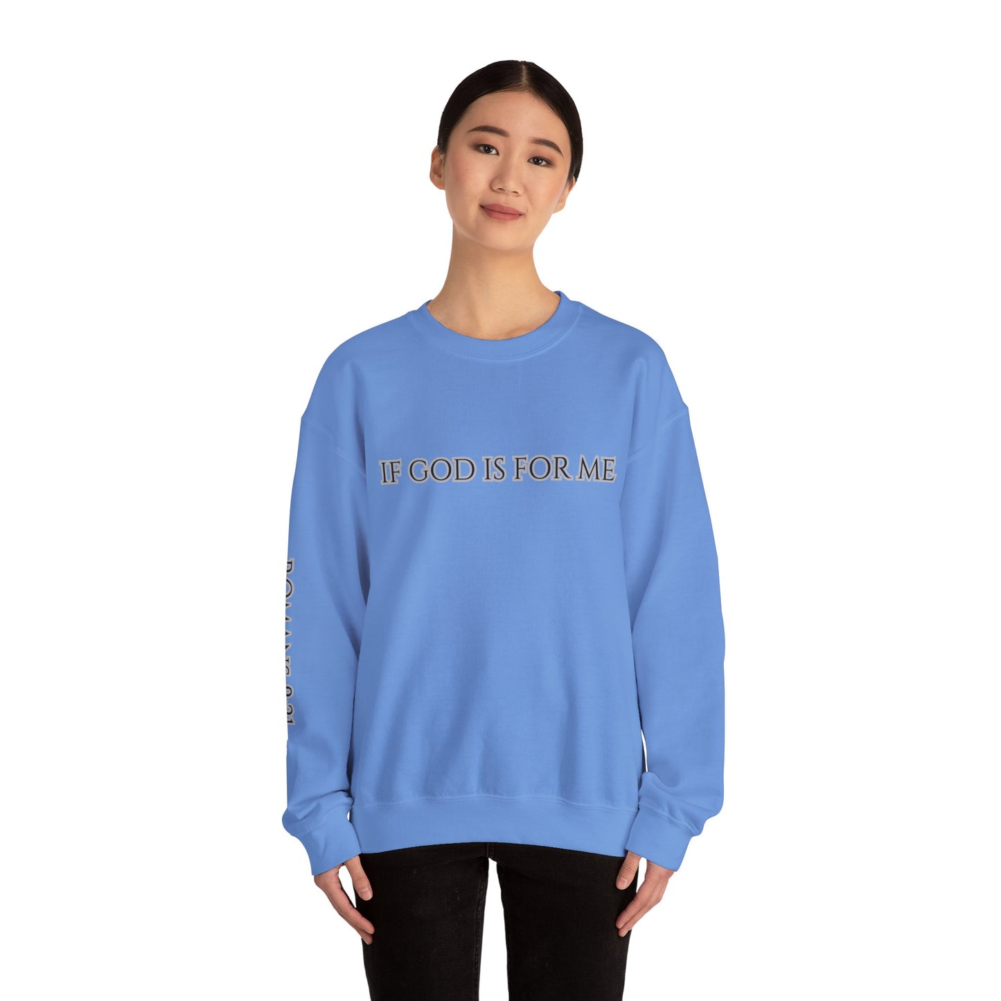 ROMANS 8:31 Unisex Heavy Blend™ Crewneck Sweatshirt