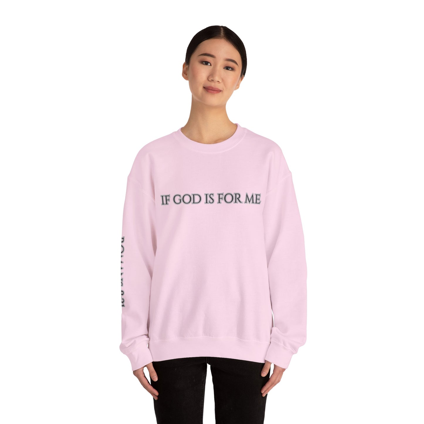 ROMANS 8:31 Unisex Heavy Blend™ Crewneck Sweatshirt