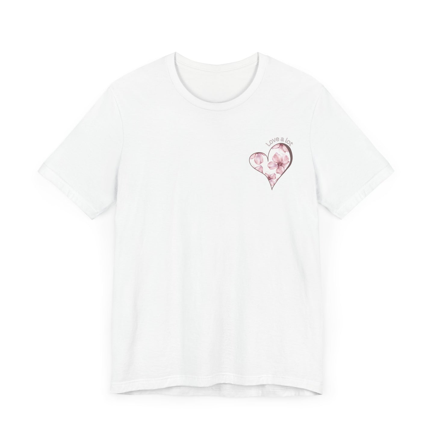 Floral Heart Love Tee - Unisex Jersey Short Sleeve T-Shirt