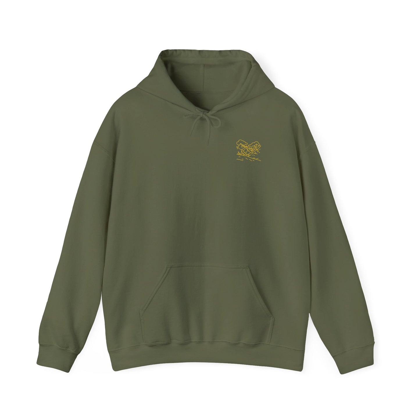 Military Green - God of the Hills & Valleys Unisex Heavy Blend Hoodie