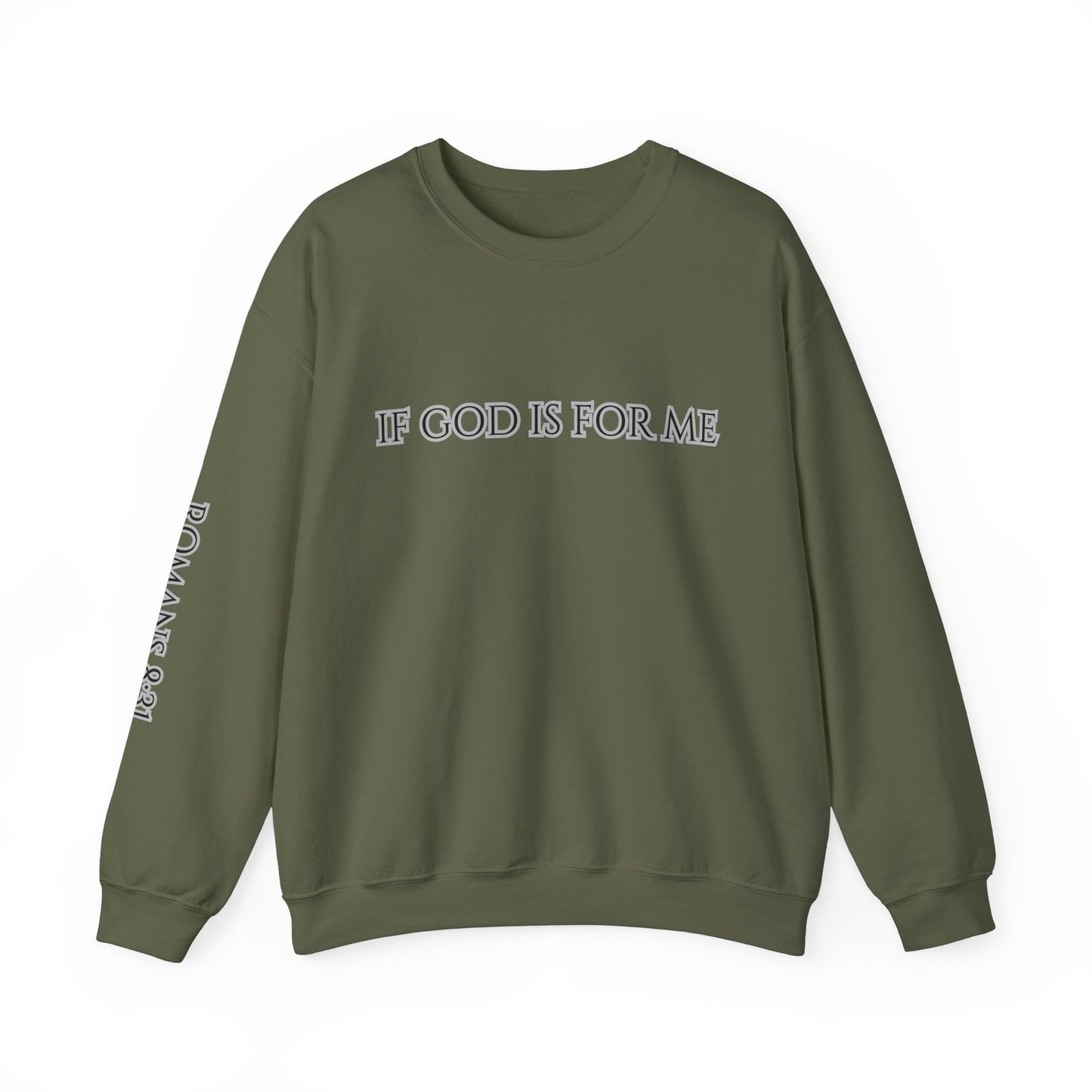 ROMANS 8:31 Unisex Heavy Blend™ Crewneck Sweatshirt