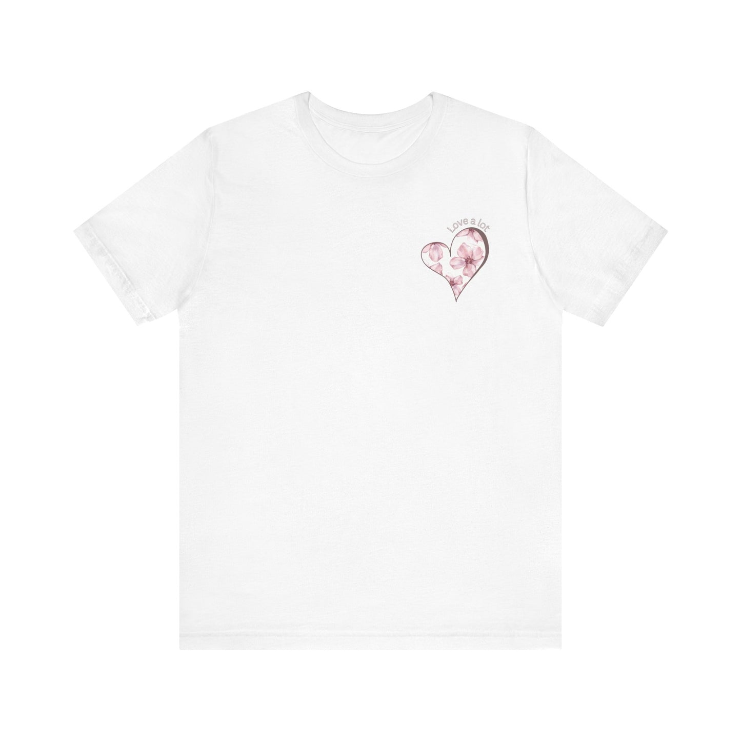 Floral Heart Love Tee - Unisex Jersey Short Sleeve T-Shirt